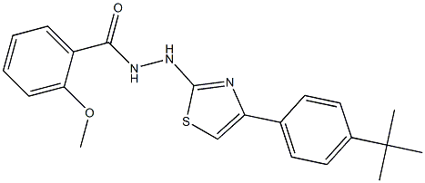 N'-[4-(4-tert-butylphenyl)-1,3-thiazol-2-yl]-2-methoxybenzohydrazide Struktur