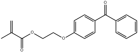 2-Propenoic acid, 2-methyl-, 2-(4-benzoylphenoxy)ethyl ester Struktur