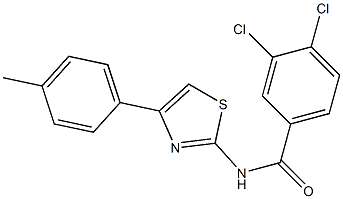 3,4-dichloro-N-[4-(4-methylphenyl)-1,3-thiazol-2-yl]benzamide Struktur