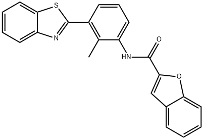 N-[3-(1,3-benzothiazol-2-yl)-2-methylphenyl]-1-benzofuran-2-carboxamide Struktur