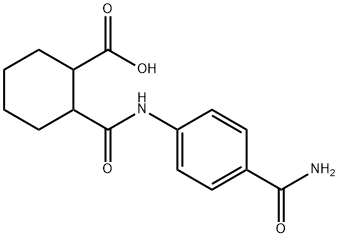 2-{[4-(aminocarbonyl)anilino]carbonyl}cyclohexanecarboxylic acid Struktur