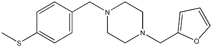 4-{[4-(2-furylmethyl)-1-piperazinyl]methyl}phenyl methyl sulfide Struktur