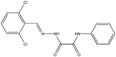 1-{N'-[(1E)-(2,6-dichlorophenyl)methylidene]hydrazinecarbonyl}-N-phenylformamide Struktur