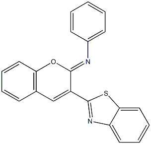 N-[3-(1,3-benzothiazol-2-yl)-2H-chromen-2-ylidene]-N-phenylamine Struktur