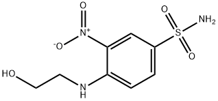 4-[(2-hydroxyethyl)amino]-3-nitrobenzenesulfonamide Struktur