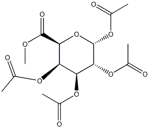 1,2,3,4-Tetra-O-acetyl-a-D-galacturonic acid methyl ester Struktur