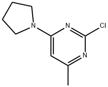 2-chloro-4-methyl-6-(pyrrolidin-1-yl)pyrimidine Struktur