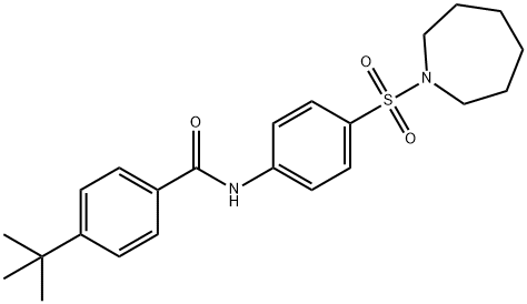 N-[4-(1-azepanylsulfonyl)phenyl]-4-(tert-butyl)benzamide Struktur