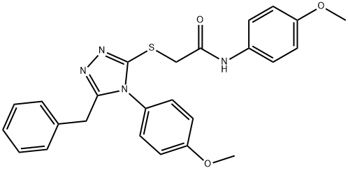 2-{[5-benzyl-4-(4-methoxyphenyl)-4H-1,2,4-triazol-3-yl]sulfanyl}-N-(4-methoxyphenyl)acetamide Struktur