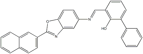 3-({[2-(2-naphthyl)-1,3-benzoxazol-5-yl]imino}methyl)[1,1'-biphenyl]-2-ol Struktur