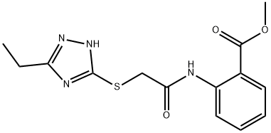 methyl 2-({[(5-ethyl-4H-1,2,4-triazol-3-yl)sulfanyl]acetyl}amino)benzoate Struktur