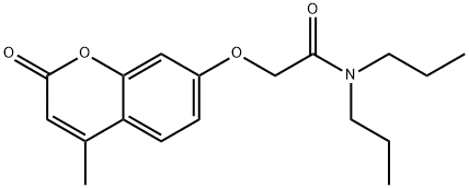 2-[(4-methyl-2-oxo-2H-chromen-7-yl)oxy]-N,N-dipropylacetamide Struktur