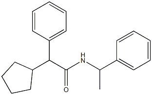 2-cyclopentyl-2-phenyl-N-(1-phenylethyl)acetamide Struktur