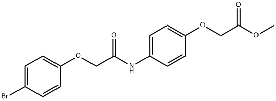 methyl (4-{[(4-bromophenoxy)acetyl]amino}phenoxy)acetate Struktur