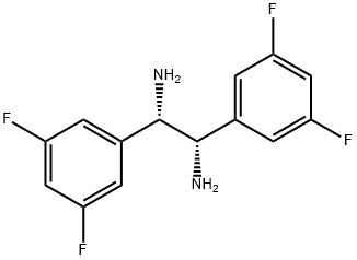 (1S,2S)-1,2-Bis(3,5-difluorophenyl)ethane-1,2-diamine Struktur