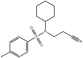 N-(2-cyanoethyl)-N-cyclohexyl-4-methylbenzenesulfonamide Struktur