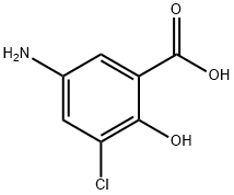 5-Amino-3-chloro-2-hydroxy-benzoic acid Struktur