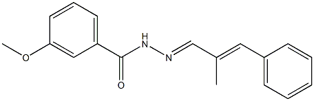 3-methoxy-N'-[(1Z,2E)-2-methyl-3-phenylprop-2-en-1-ylidene]benzohydrazide Struktur