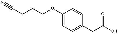 2-[4-(3-cyanopropoxy)phenyl]acetic acid Struktur