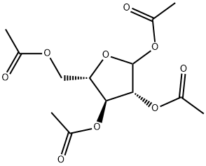 1,2,3,5-Tetra-O-acetyl-L-arabinofuranose Struktur