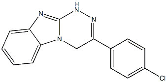 3-(4-chlorophenyl)-1,4-dihydro[1,2,4]triazino[4,3-a]benzimidazole Struktur