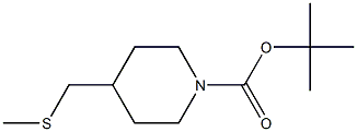 tert-butyl 4-((methylthio)methyl)piperidine-1-carboxylate Struktur