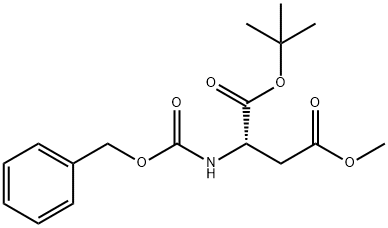 L-Aspartic acid, N-[(phenylmethoxy)carbonyl]-, 1-(1,1-dimethylethyl) 4-methyl ester Struktur