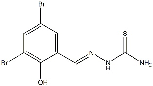 [(E)-[(3,5-dibromo-2-hydroxyphenyl)methylidene]amino]thiourea Struktur