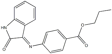 propyl 4-[(2-oxo-1,2-dihydro-3H-indol-3-ylidene)amino]benzoate Struktur