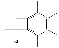 7,7-dichloro-2,3,4,5-tetramethylbicyclo[4.2.0]octa-1,3,5-triene Struktur