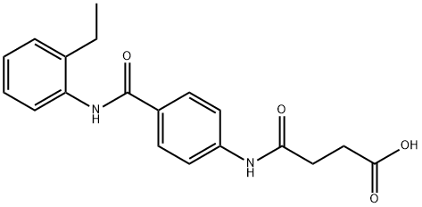 4-{4-[(2-ethylanilino)carbonyl]anilino}-4-oxobutanoic acid Struktur