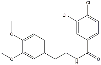 3,4-dichloro-N-[2-(3,4-dimethoxyphenyl)ethyl]benzamide Struktur