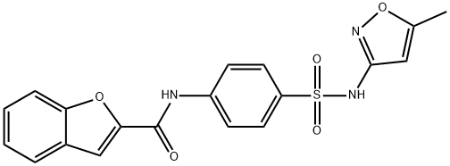 N-(4-{[(5-methyl-3-isoxazolyl)amino]sulfonyl}phenyl)-1-benzofuran-2-carboxamide Struktur