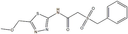 2-(benzylsulfonyl)-N-[5-(methoxymethyl)-1,3,4-thiadiazol-2-yl]acetamide Struktur