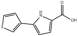 5-(thiophen-3-yl)-1H-pyrrole-2-carboxylicacid Struktur