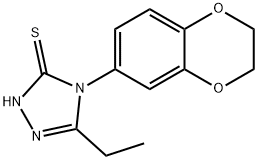 4-(2,3-dihydro-1,4-benzodioxin-6-yl)-5-ethyl-4H-1,2,4-triazole-3-thiol Struktur