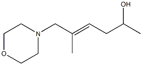 (4E)-5-methyl-6-(morpholin-4-yl)hex-4-en-2-ol Struktur