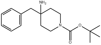 tert-butyl 4-amino-4-benzylpiperidine-1-carboxylate Struktur