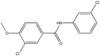 3-chloro-N-(3-chlorophenyl)-4-methoxybenzamide Struktur