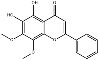 5,6-Dihydroxy-7,8-dimethoxyflavone Struktur