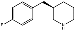 (3R)-3-[(4-Fluorophenyl)methyl]piperidine Struktur