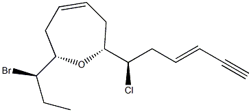 (2S,7R)-7-[(1R,3E)-1-Chloro-5-hexyn-3-enyl]-2-[(R)-1-bromopropyl]-1-oxacyclohepta-4-ene Struktur