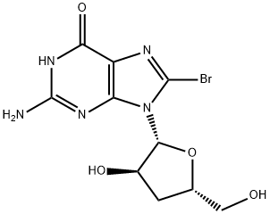 8-Bromo-3'-deoxyguanosine Struktur