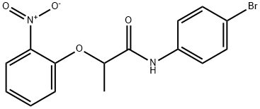 N-(4-bromophenyl)-2-(2-nitrophenoxy)propanamide Struktur