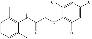 N-(2,6-dimethylphenyl)-2-(2,4,6-trichlorophenoxy)acetamide Struktur