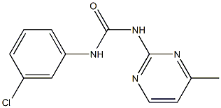 3-(3-chlorophenyl)-1-(4-methylpyrimidin-2-yl)urea Struktur