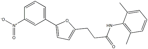 N-(2,6-dimethylphenyl)-3-[5-(3-nitrophenyl)furan-2-yl]propanamide Struktur