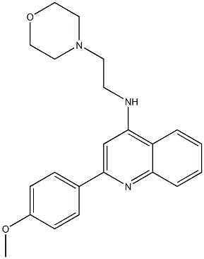 2-(4-methoxyphenyl)-N-[2-(morpholin-4-yl)ethyl]quinolin-4-amine Struktur