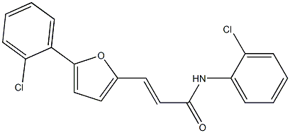 (2E)-N-(2-chlorophenyl)-3-[5-(2-chlorophenyl)furan-2-yl]prop-2-enamide Struktur