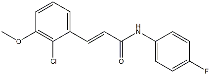 (2E)-3-(2-chloro-3-methoxyphenyl)-N-(4-fluorophenyl)prop-2-enamide Struktur